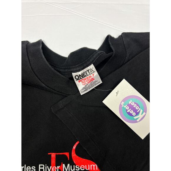 Vintage 90s Charles River Museum of Industry Waltham Massachusetts Tee Shirt - Picture 3 of 3